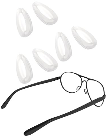 Saucer Ersatz-Nasenpolster für Oakley Wingfold EVR OX5118 | Wingfold EVS OX5115 Brillen, 3 Paar, transparent, Einheitsgröße
