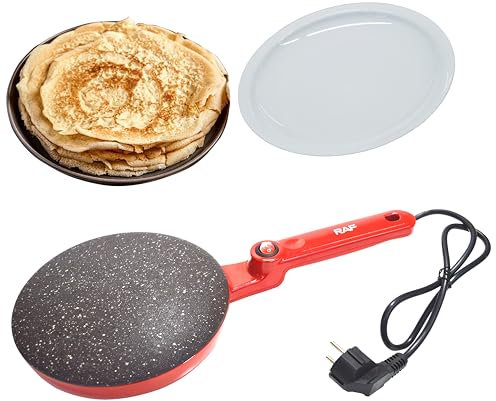 Crepera Eléctrica, Crepera,Plancha Redonda Para Crepes Dulces Y Salados,Termostato Regulable,Fácil De Limpiar,Revestimiento Antiadherente,Para Crepes Finísimas