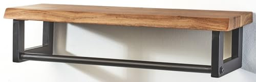 Kobolo Garderobe Wandregal Wandgarderobe aus Metall und Holz