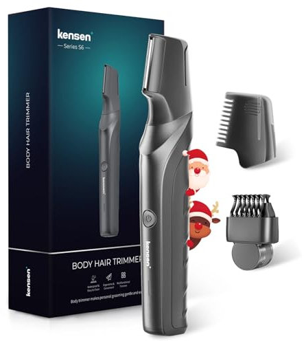 Kensen V-förmig Herren Intimrasierer Wasserdicht Körperrasierer Typ-C Nass Trocken Bodygroom für Beine Brust Achselhöhle Leiste Mit Aufsteckkämme
