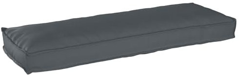 vidaXL Pallet Cushion Bench Anthracite - Polyester Rectangular Cushion 120x40x8cm - Indoor Seatings for Lounge/Living Room