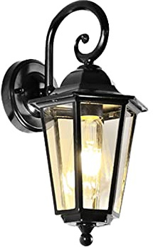 XANAYXWJ Vattentät vägglampa utomhus Utomhusvilla Korridor Innergårdslampa Yttervägg Trädgårdsgång Balkong Grind Terrasslampa(Svart1)