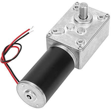 Fabater Vändbar Snäckväxelmotor 24V 8mm Axelhastighet Minska Växellåda Elmotor för Gardinmaskiner Reklamutrustning Fönsteröppnare Smarta Enheter Lågt Ljud Lång Livslängd (5 RPM)