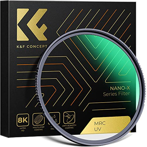 K&F CONCEPT Nano X-Serie UV Filter 46mm Schott-Glas B270 28 Schichten MC Super Slim Schutzfilter Ultraviolett-Filter