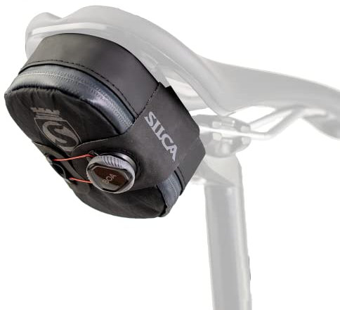 SILCA Mattone | Fahrradsitztasche gesichert durch BOA Capture System | Wasserdichter YKK-Reißverschluss | Fahrradsatteltasche