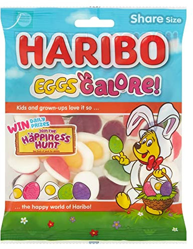 HARIBO Fried Eggs Galore Easter Sweets Easter Egg Bag 160g White