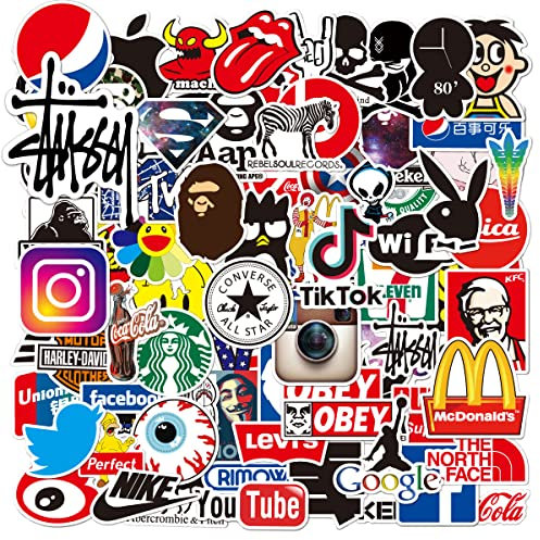 100PCS Cute Stickers Pack, Vinyl Waterproof Stickers for Laptop, Skateboard, Water Bottles, Computer, Phone, Guitar, LOGO