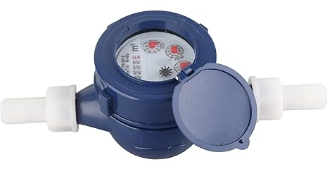 Wasserzähler DN15 Garden Home Kunststoff Kaltwasserzähler Single Water Nasstisch Messwerkzeug für Garten und Haus