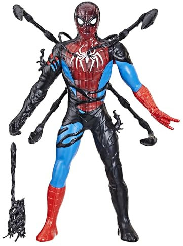 Marvel Spider-Man VenomVersus, Figurine Spider-Man Métamorphose Liquide avec Accessoires, Noir