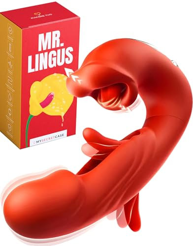 MySecretCase 3 in 1 Vibratore Punto G Lingua Vibrante Clitoride Vibratoreper Donna 7 Modalità di Vibrazione Lingua e 5 della Bocca Vibratore Clitoride Masturbatore Donne Sexytoysys Donna