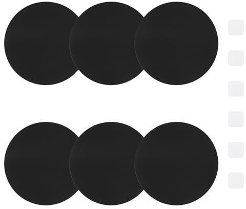 UFUFMATE Lot de 6 plaques de plafond rondes en plastique pour mur, revêtement mural et trou de placoplâtre Noir 12,7 cm