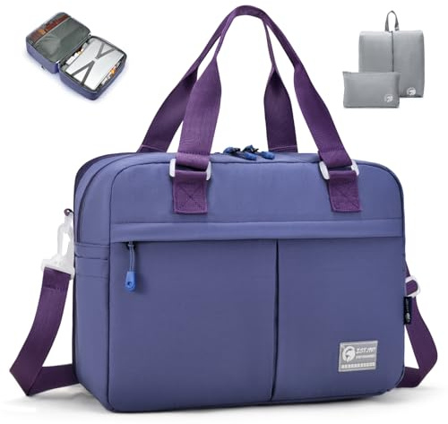 SPAHER Extensible Sac de Voyage Cabine Avion Air France 40x30x15 à 40x30x25 Eurowings Wizzair Bagage Cabine Sac de Maternité Weekend Sport Piscine Femme Homme Bagage à Main avec Pack de Maquillage