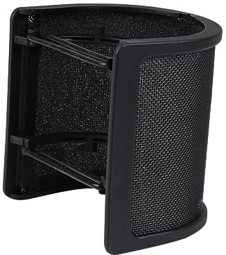 OFFIGAM Pantalla De Explosión Triple Resistente Al Viento Forma Filtro De Micrófono Protector De Micrófono Filtro De Pantalla Antiviento Para Grabación Streaming