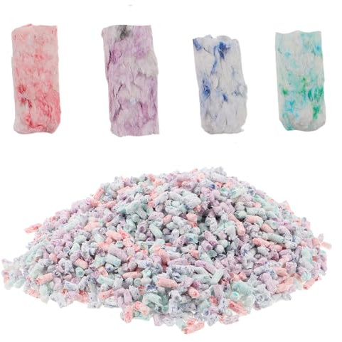 Abaodam Ropa de Cama para Hámsteres y Animales Pequeños Absorbente Transpirable de Papel Triturado 1 Kg Multicolor para Jaulas y Hábitats de Pequeños Roedores