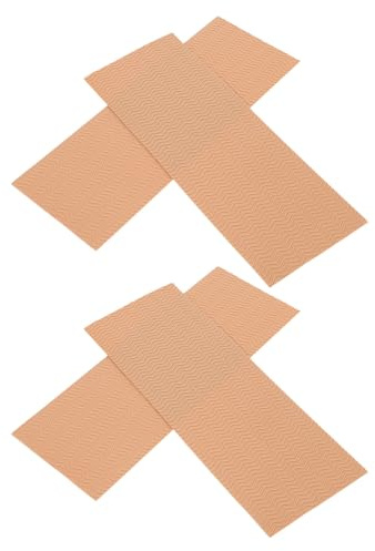 TEHAUX Protectores Adhesivos Antideslizantes para Tacones Altos de Silicona Almohadillas Cuadradas Caqui 4 Piezas Amortiguación y Protección para Suela Uso Diario Trabajo y Eventos