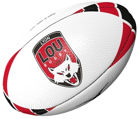 Gilbert Mini Ballon de Rugby Lou - Collection Officielle Lyon Rugby