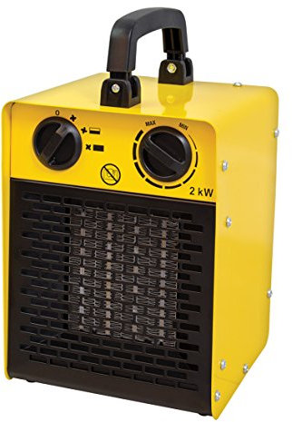 Benross 42440 2000W Industrial Fan Heater/Adjustable Thermostatic Control/Cool Air Setting/Dual Overheat Protection/Portable With Carry Handle/Low Noise