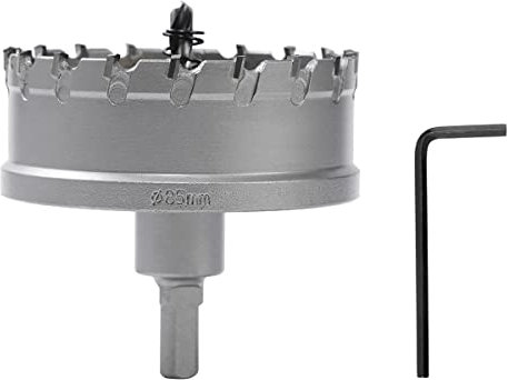 Dribotway Bi-Metal Hole Saw 85mm TCT Carbide Heavy Duty Industrial Grade Stainless Steel Hole Cutter for Mental Wood Stainless Steel Plastic Copper
