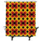 Ulticool Duschvorhang - Retro Vintage Flowers Floral 60er 70er - 180 x 200 cm - Waschbar - Anti Schimmel - mit 12 Ringen - Flower Power Orange Gelb Braun