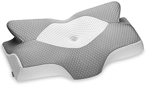 Elviros Orthopädisches Kissen aus Memory Foam, Kopfkissen Nackenschmerzen, Nackenstützkissen, Schlafkissen Seitenschläferkissen für Seiten, Rücken, 54 x 33 x 11cm & Mehr Weich
