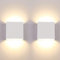 CHEVVY 2Pcs Applique Murale LED 7W Moderne Applique Murale Interieur 3000K Applique Murale Carrée Blanche Appliques Murales Décoratives pour Chambres à Coucher Chambre Salon