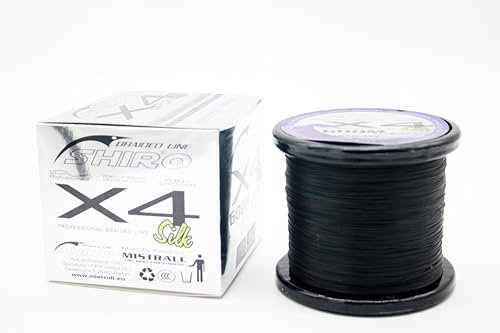 Angelschnur Shiro X4 Catfish Black Silk Welsschnur monofile Wels 600m Spule 0,40-0,80mm Top! (0,40mm/48,20kg)