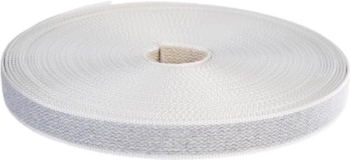 Cinta para persiana enrollables súper resistente – Correa de algodón reforzado para persianas, apto para uso interior y exterior – Diferentes tamaños disponibles (50 m x 22 mm)
