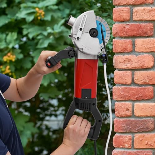 Mauernutfräse Schlitzfräse 3000 W, Mauerfrase Wandfräse 7000 U/min, Mauerfräse Schlitzfräse mit mit 5 Stück 125mm Klingen, Elektrische Nut Maschine für Ziegel, Boden und Betonstahl