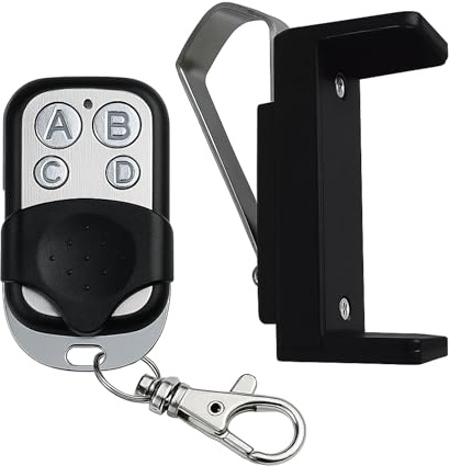 Mando para Puerta de Garaje Universal de 433MHz con Soporte de Parasol, Mando a Distancia clonador para Puertas automáticas, Duplicador de Mando de Cochera o Parking