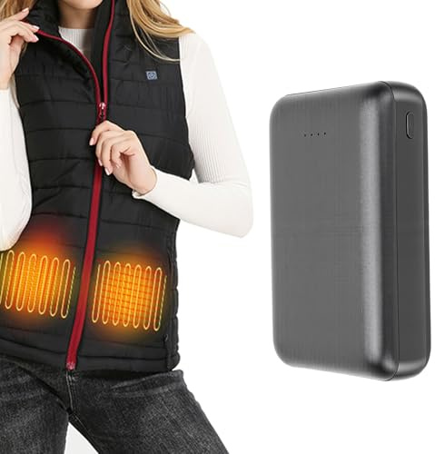 Garsent 2.1A 20000mAh Batteripaket för Uppvärmd Väst Uppvärmd Jacka Power Bank för Uppvärmning Elektriska Västar Jackor Jackor Huvtröjor Batteripaket för Man Kvinnor Uppvärmda Kläder,