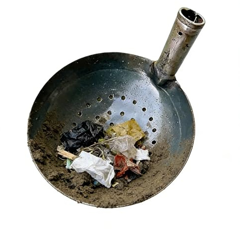 Pala para Tamizar - Pala para Barro De Hierro Resistente | Herramienta De Limpieza De Drenaje, Tamiz De, Removedor De Lodos, Limpiador De Desechos Agrícolas, Herramienta De Dragado De Desechos D