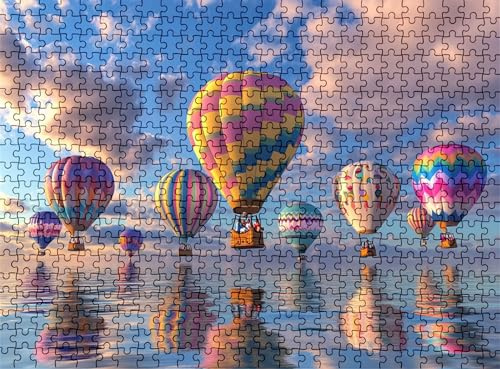 Pussel 6 000 delar, träpussel vuxen varmluftsballong romantisk impossibla klassiska pusselbitar 179,5 x 105,5 cm, familjespel, pussel stressminskning tankespel, dekoration w0-727