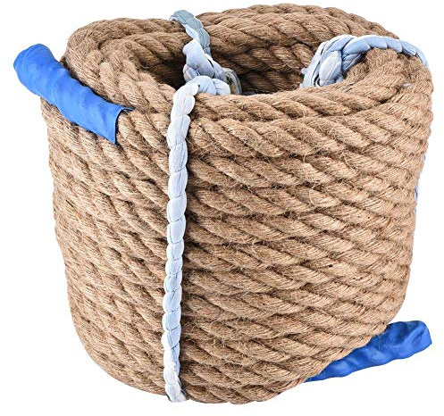 20m Corda Arrampicata Sportiva e Tiro alla Fune Competitivo, Corda Resistente Esterni in Juta Naturale con Imballo Completo Attrezzi Scalata