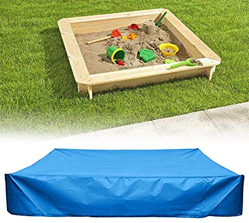Dbtxwd Couverture de bac à Sable carrée avec Cordon de Serrage, Couverture de Piscine de bac à Sable de Protection étanche à la poussière,120 x 120 cm
