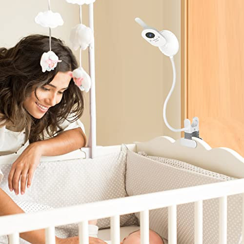 Babyphone Halterung für Philips Avent Baby Monitor SCD843/26, SCD833/26, SCD630/26, Geeignet für Tisch- und Krippenschienen mit Einer Dicke von weniger als 4,5CM (Clip-Ständer)