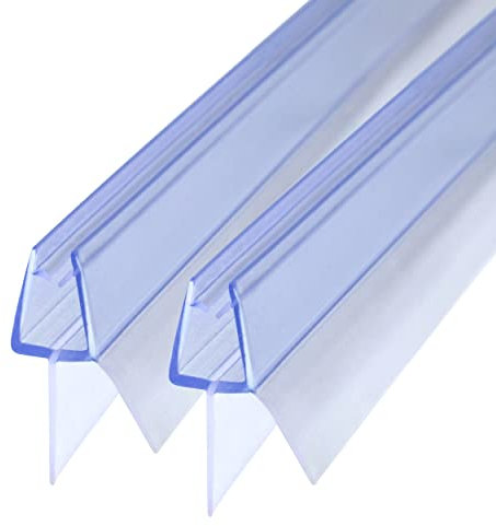 DOPPOSO Duschdichtung 2 x 90 cm Ersatzdichtung für 4mm/5mm/ 6mm/ für Duschkabinen Badewanne mit verlängerten Gummilippen Glastür Duschdichtung Glasdicke