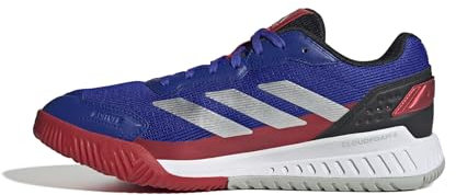 adidas Courtquick Mens Padel Shoes, Zapatos Hombre, Lucid Blue/Silver Metallic/Lucid Red, 43 1/3 EU
