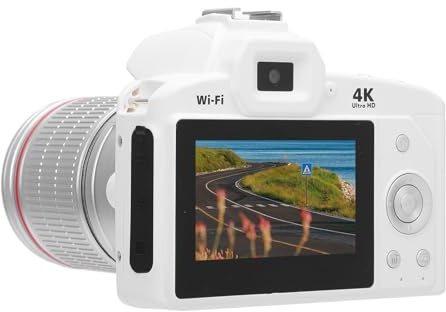 Digitalkamera, 4K FHD-kamera, 64 MP Point and Shoot-digitalkameror, 16x Zoom Anti Shake Vlogging-kamera, 3-tums IPS-skärm Kompaktkamera för Livsinspelning