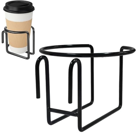 Soporte de Taza de Carrito, portavasos de Agua de Metal, Accesorio de carros móviles, Organizador de cochecitos de Bebidas de Bebidas, Negro, carros de Compras Soporte de Bebidas para Uso Familiar