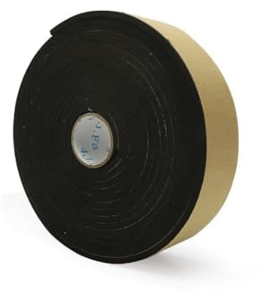 Nastro in schiuma autoadesivo, 50 mm (larghezza) x 5 mm (larghezza) x 6 m (lunghezza), in schiuma espansa autoadesiva, in neoprene per guarnizioni fai da te, isolamento acustico, isolamento