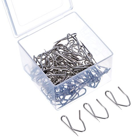 Outus 58 Pack Metal Curtain Hooks Pin On Drapery Hooks 1.2 x 1 Inch for Window,Door,Shower Curtain(Silver)