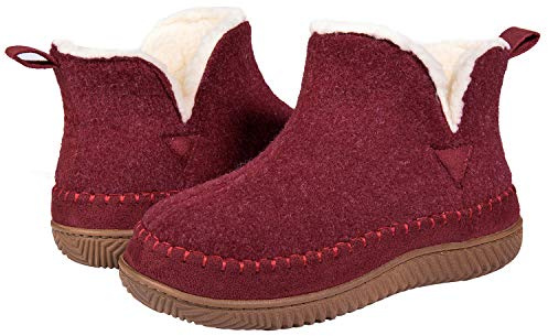 Zizor Women's Moccasin Bootie Slippers with Cosy Memory Foam, Ladies' Toasty Slip on House Shoes with Hard Outdoor Indoor Rubber Sole