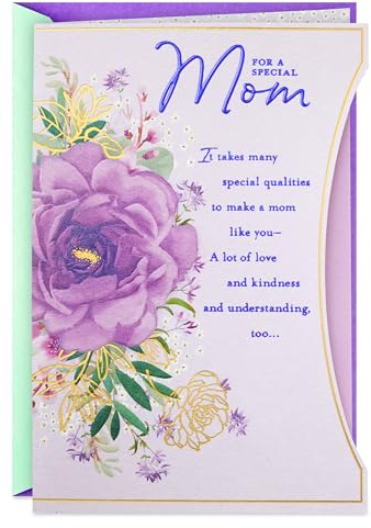 Hallmark Birthday Greeting Card for Mom (Purple Flower)