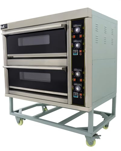 KuKoo Commercial Baking & Pizza Oven, Large Twin Deck Stone Base, Electric Single/Three Phase
