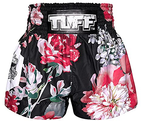 Wild Thorns Muay Thai Shorts in Schwarz von TUFF Sport, Klein