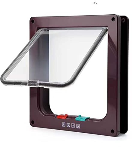 Moaobooh Katzenklappe, 4 Wege Verriegelung Haustiertür, Katzen/Hundeklappe mit Tunnel