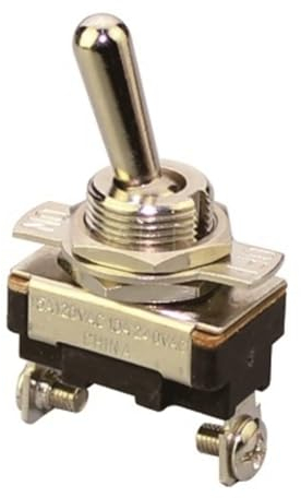 KFZ Kippschalter SPST 2 Pin Ein/Aus Schalter DC 12V 24V AC 10A 250V 15A 125V Metallschalter für KFZ, Boot, etc ASW-23-101A