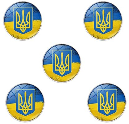 GDXGHJU Lot de 5 broches vintage en métal avec drapeau ukrainien pour sacs à dos, chapeaux, sacs, vêtements, badge patriotique en émail, Métal