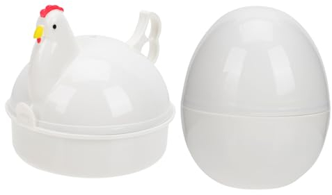 Mikinona 2 Piezas Hervidor De Huevos De Plástico Para Microondas Escalfador De Huevos Para Cocina Hogar Para Cocinar