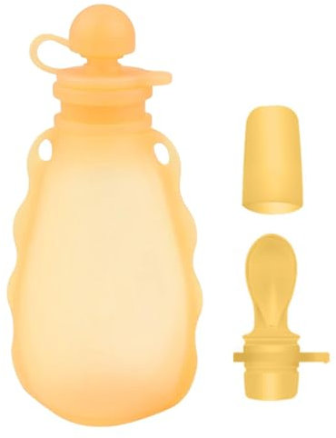 Ancsttu Sacs à lait pour lait maternel – 200 ml en silicone – Sacs de stockage de lait maternel portables pour purée de légumes, purée de fruits, sorties en famille, visites